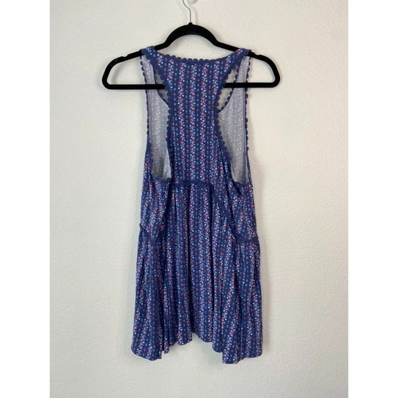 Matilda Jane women's medium‎ blue floral beyond the horizon tank racer back - Picture 5 of 6